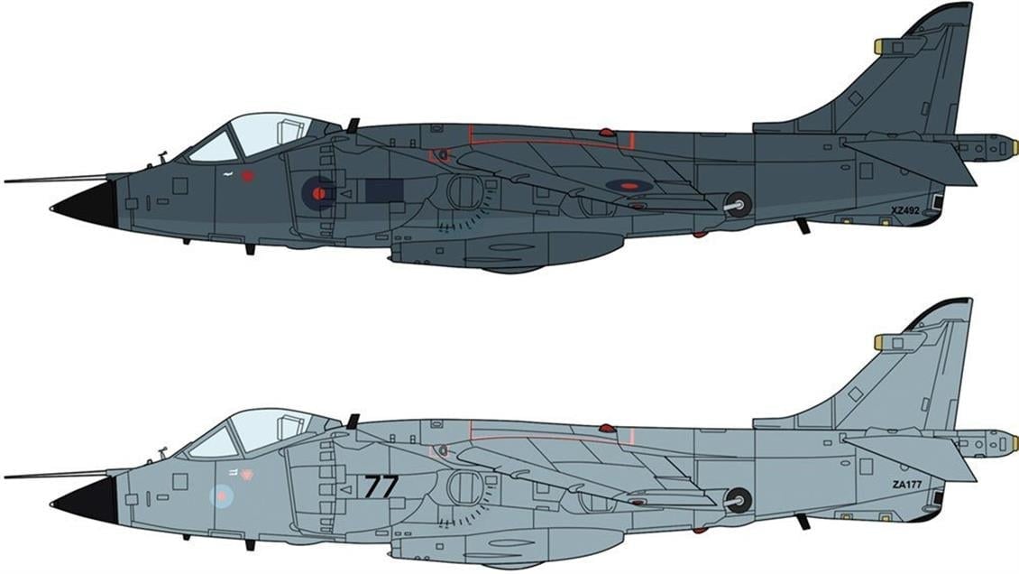Hasegawa 2253 1/72 Ölçek, Sea Harrier FRS Mk.1 (Falklands Part 2) (Two kits in the box), Savaş Uçağı Plastik Model Kiti