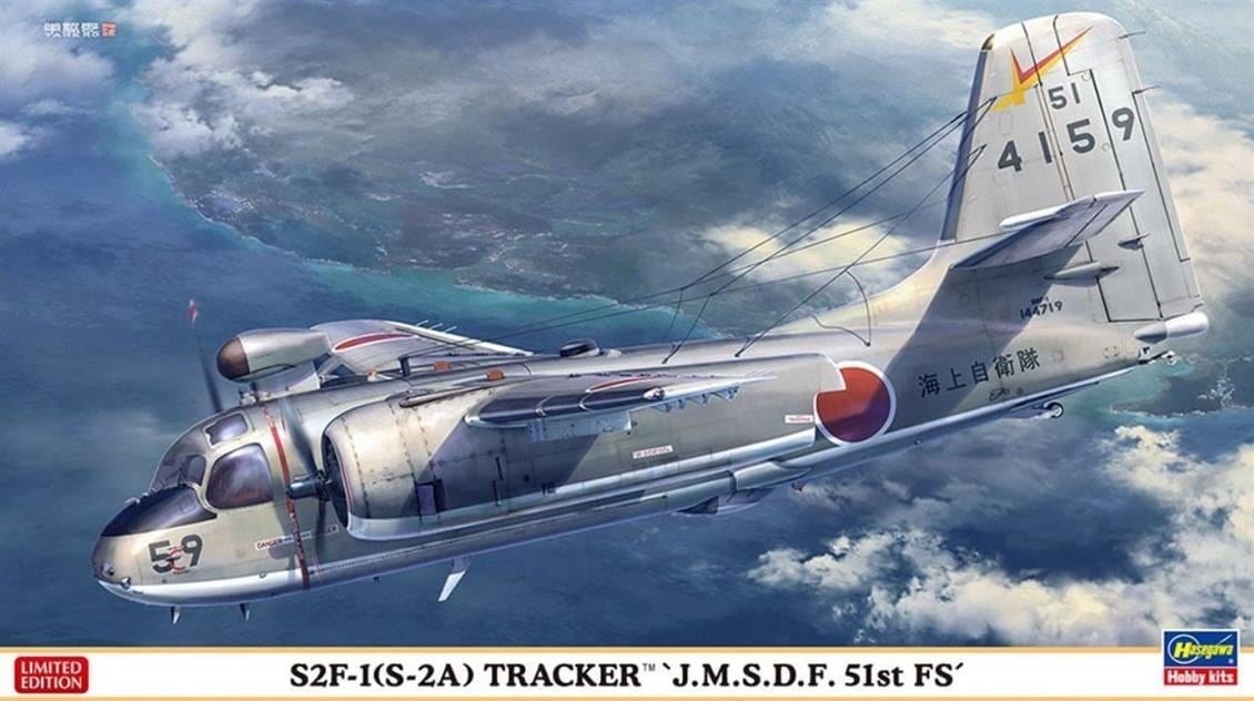 Hasegawa 2266 1/72 Ölçek, S2F-1 (S-2A) Tracker JMSDF 51st FS (Limited Edition), Savaş Uçağı Plastik Model Kiti
