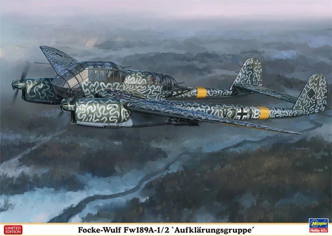 Hasegawa 2275 1/72 Ölçek, Focke Wulf Fw189A 1/2 Aufklärungsgruppe (Limited Edition), Savaş Uçağı Plastik Model Kiti