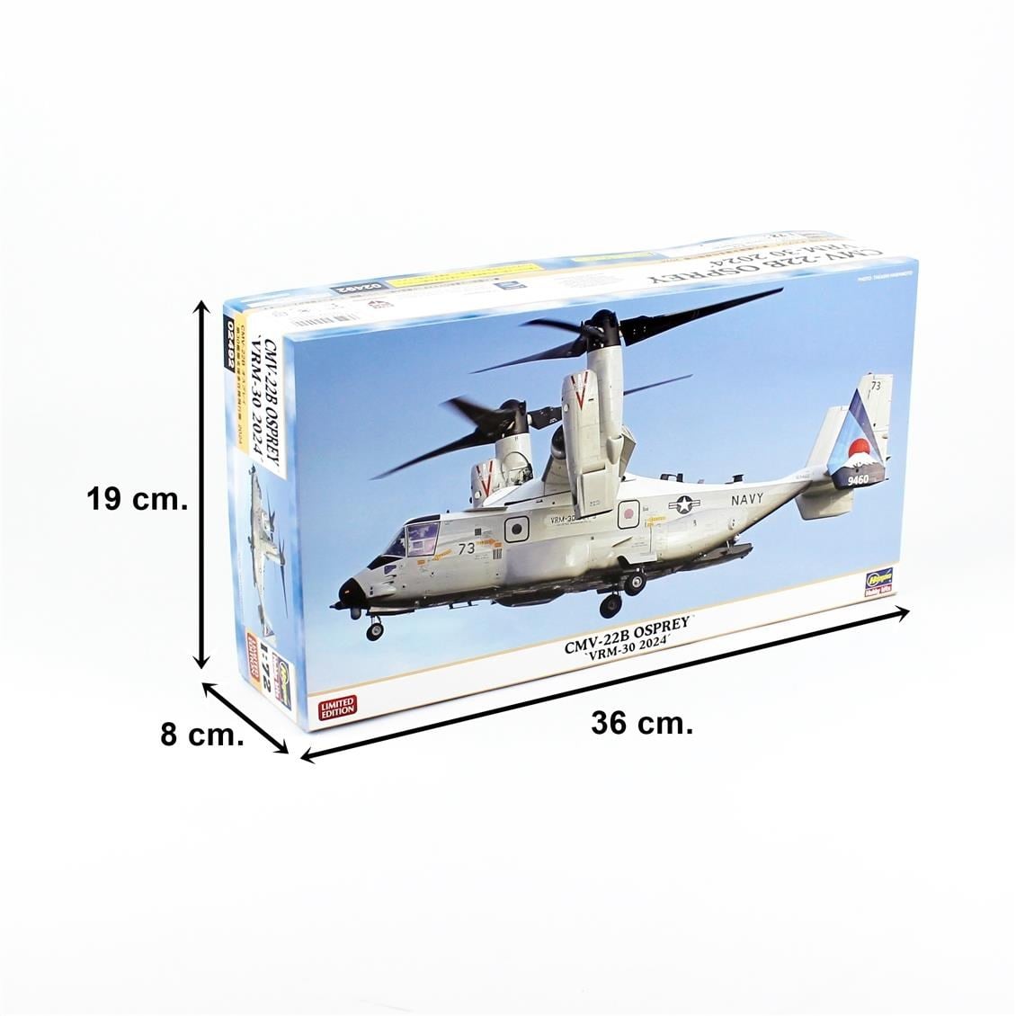 Hasegawa 2492 1/72 Ölçek, CMV-22B Osprey (VRM-30 2024) Savaş Uçağı Plastik Model Kiti