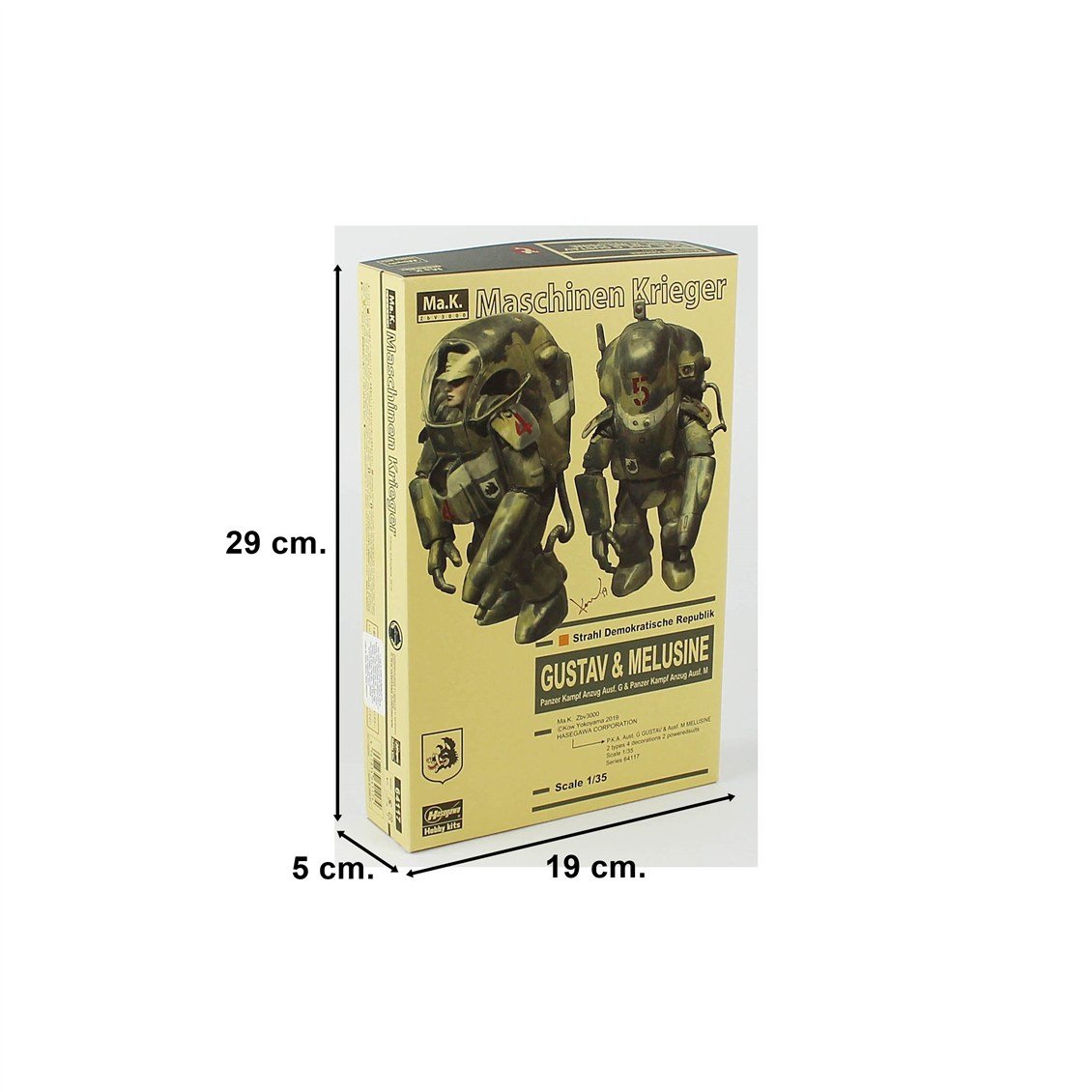 Hasegawa 64117 1/35 Ölçek, Gustav & Melusine, Panzer Kampf Anzug Ausf G & Panzer Kampf Anzug Ausf M, Maschinen Krieger Serisi,