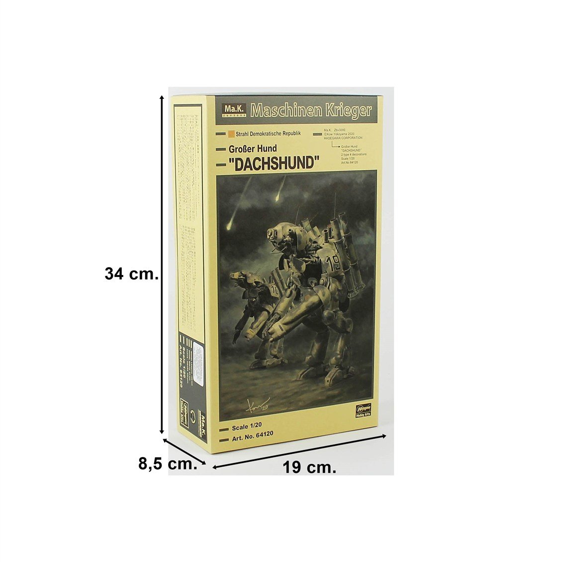 Hasegawa 64120 1/20 Ölçek, Großer Hund (Dachshund), Maschinen Krieger Serisi, Bilim Kurgu Plastik Model Kiti