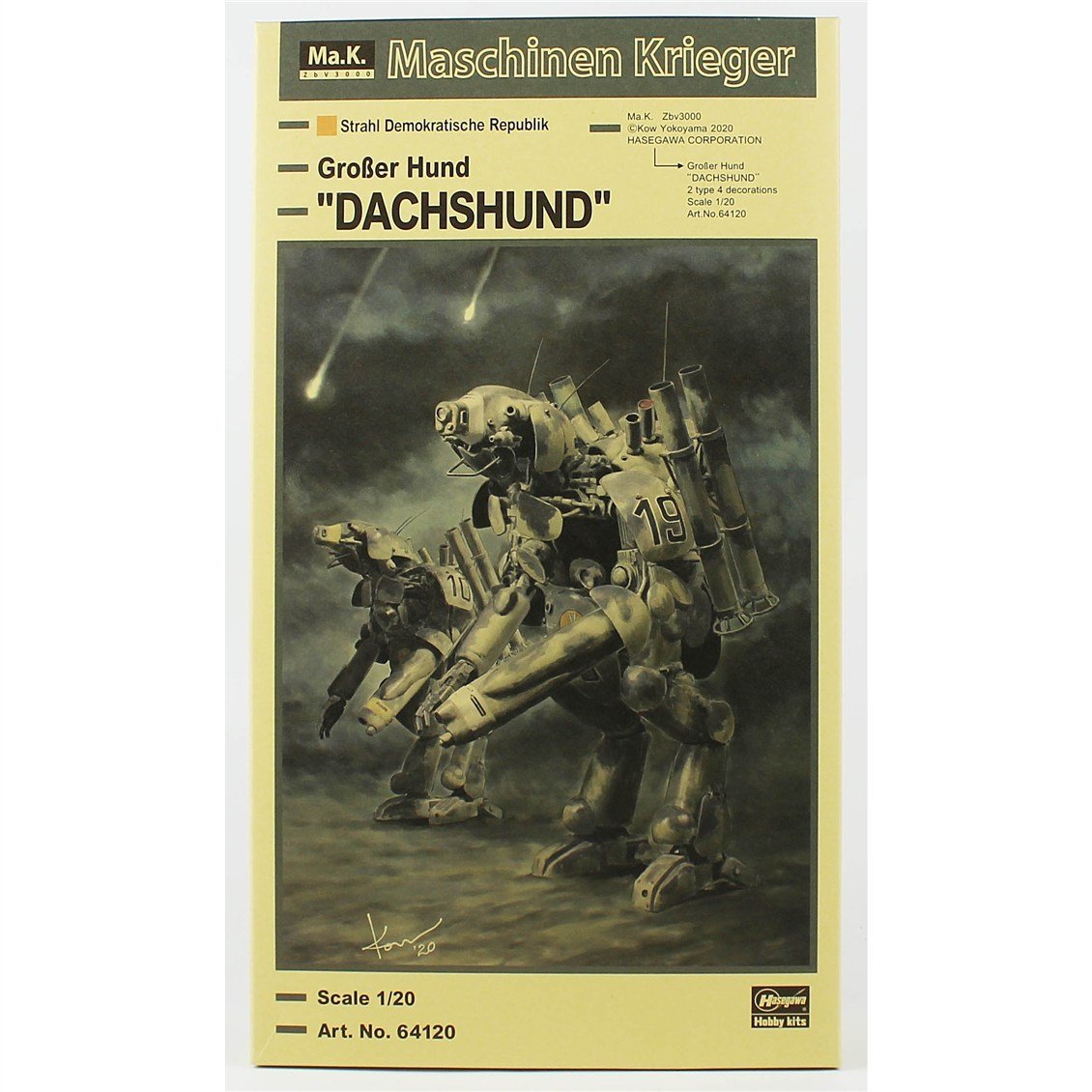 Hasegawa 64120 1/20 Ölçek, Großer Hund (Dachshund), Maschinen Krieger Serisi, Bilim Kurgu Plastik Model Kiti