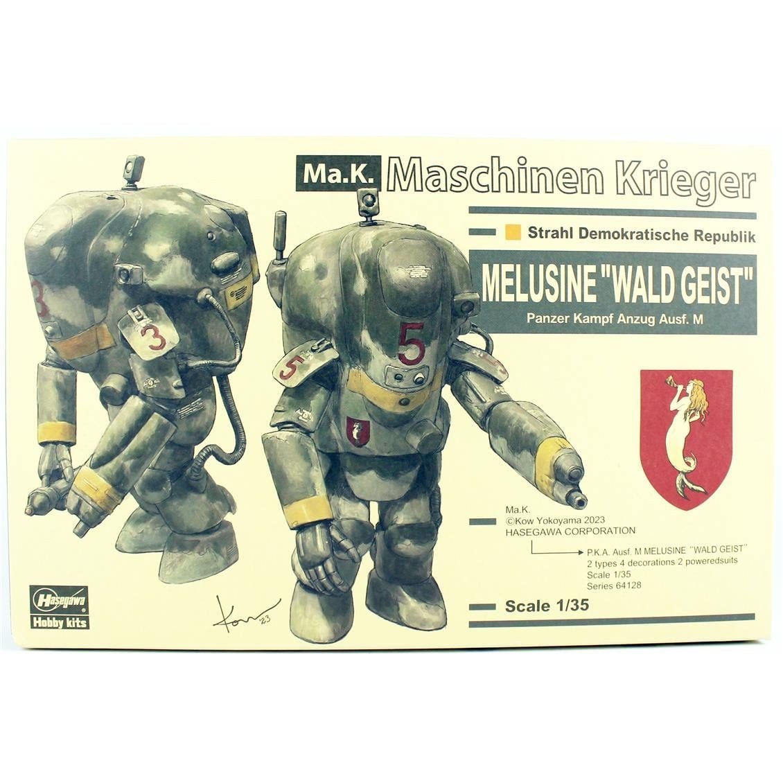 Hasegawa 64128 1/35 Ölçek, PKA Ausf. M Melusine (Wald Geist) (2 Adet), Maschinen Krieger Serisi, Bilim Kurgu Plastik Model Kiti