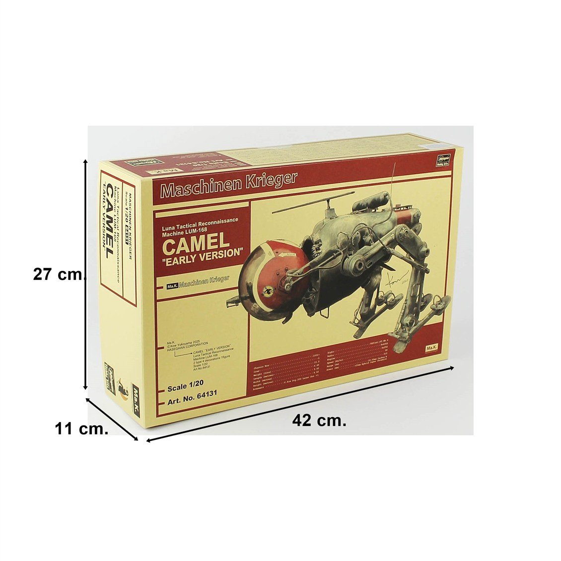 Hasegawa 64131 1/20 Ölçek, LUM-168 Camel Luna Tactical Reconnaissance Machine, Maschinen Krieger Serisi, Bilim Kurgu Plastik Mo