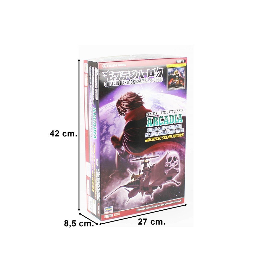 Hasegawa 64815 1/1500 Ölçek, Captain Harlock Dimension Voyage Space Pirate Battleship, Ace Combat Serisi, Bilim Kurgu Plastik M
