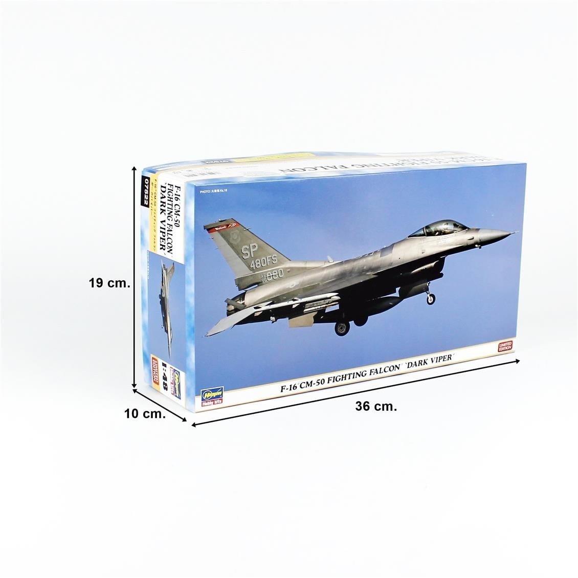 Hasegawa 7522 1/48 Ölçek, F-16CM-50 Fighting Falcon (Dark Viper), (Limited Edition),  Savaş Uçağı Plastik Model Kiti