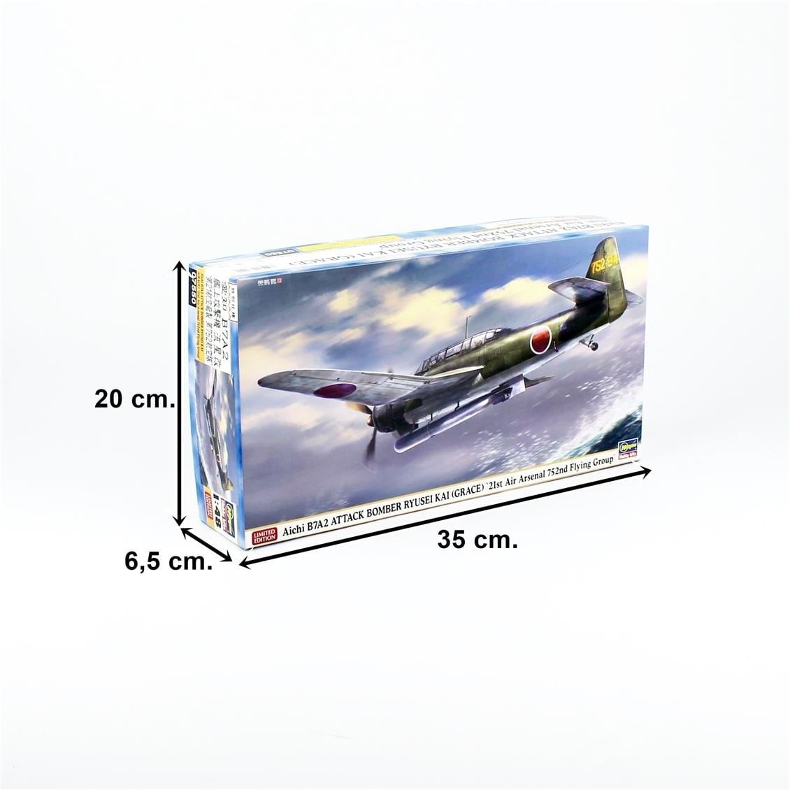 Hasegawa 7550 1/48 Ölçek, Aichi B7A2 Attack Bomber Ryusei Kai (Grace),, Savaş Uçağı Plastik Model Kiti