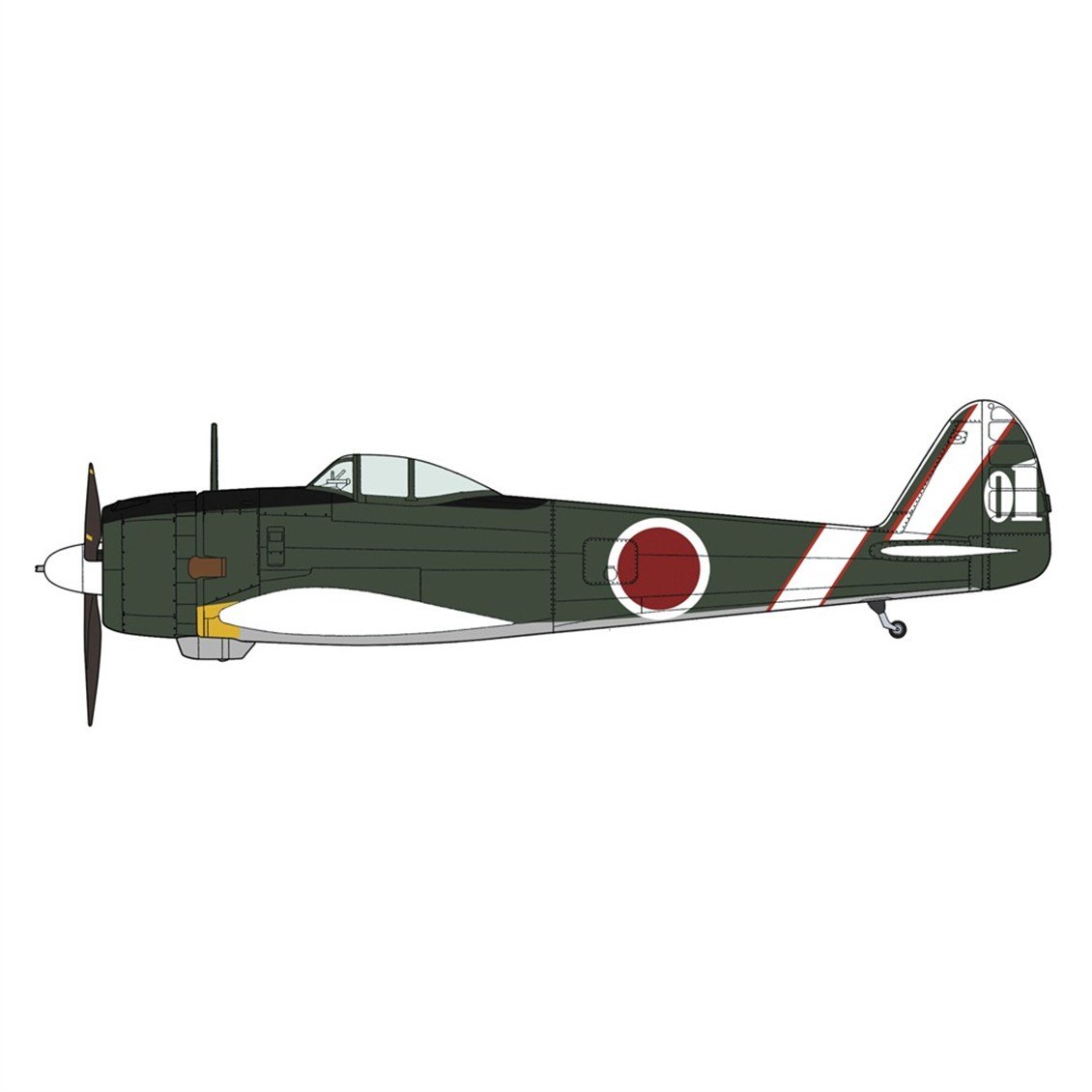 Hasegawa 7553 1/48 Ölçek, Nakajima Ki43-II Late Version Hayabasa (Oscar) (25th Flight Regiment No.01)Plastik Model Kiti