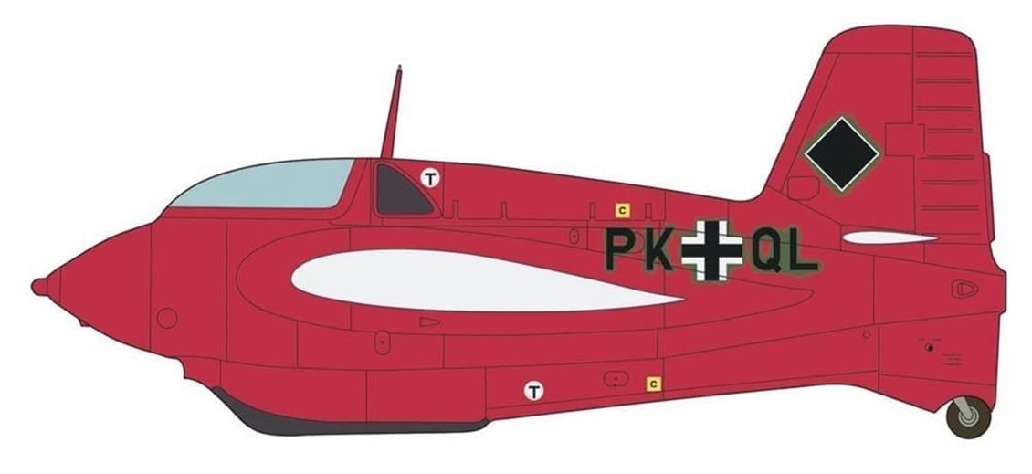 Hasegawa 8213 1/32 Ölçek,  Messerschmitt ME163B Komet Ekdo 16, Savaş Uçağı Plastik Model Kiti