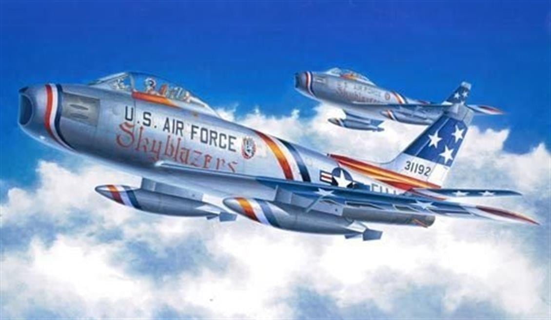 Hasegawa 9969 1/48 Ölçek, F-86F-35 Sabre Skyblazers (Limited Edition), Savaş Uçağı Plastik Model Kiti