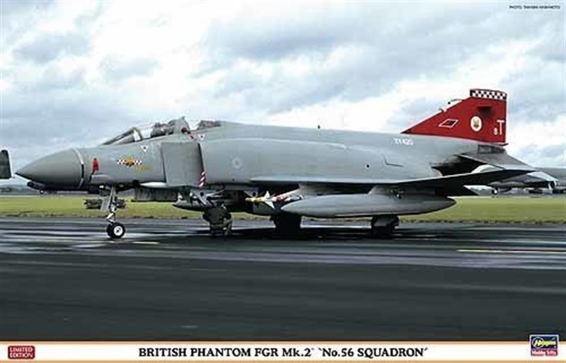 Hasegawa 9970 1/48 Ölçek, British Phantom FGR Mk.2 NO.56 Squadron (Limited Edition), Savaş Uçağı Plastik Model Kiti