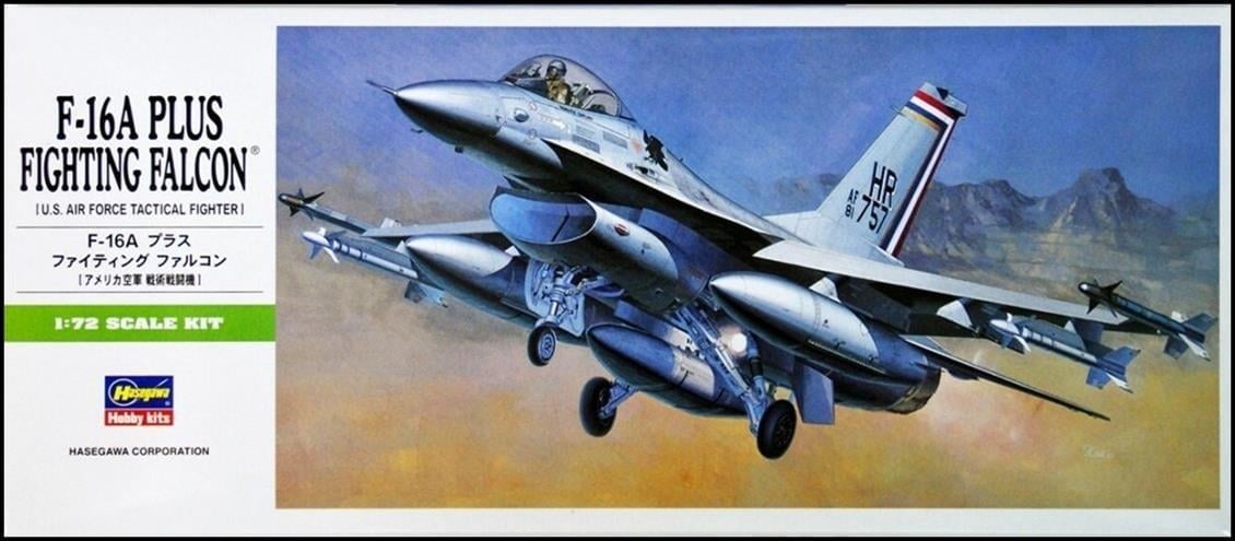 Hasegawa B1 231 1/72 Ölçek, F-16A Plus Fighting Falcon, Savaş Uçağı Plastik Model Kiti