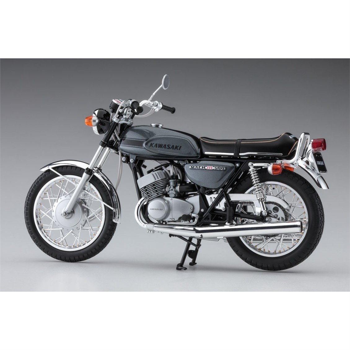 Hasegawa BK10 21510 1/12 Ölçek, Kawasaki 500-SS/MACH III (H1) (1969), Motosiklet Plastik Model Kiti