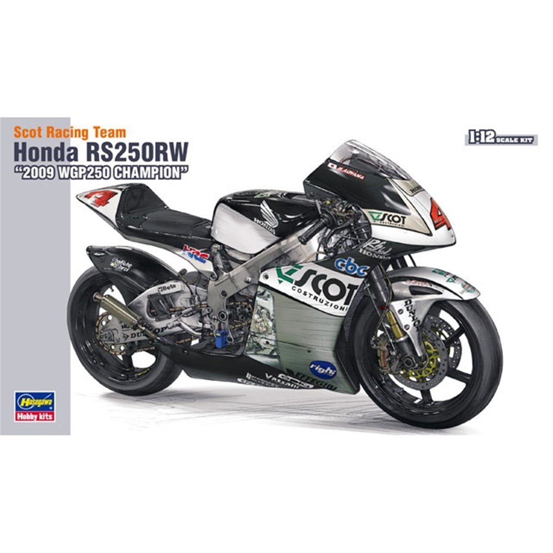 Hasegawa BK4 21504 1/12 Ölçek, Honda NSR500 1989 WGP500 Champion, Motosiklet Plastik Model Kiti