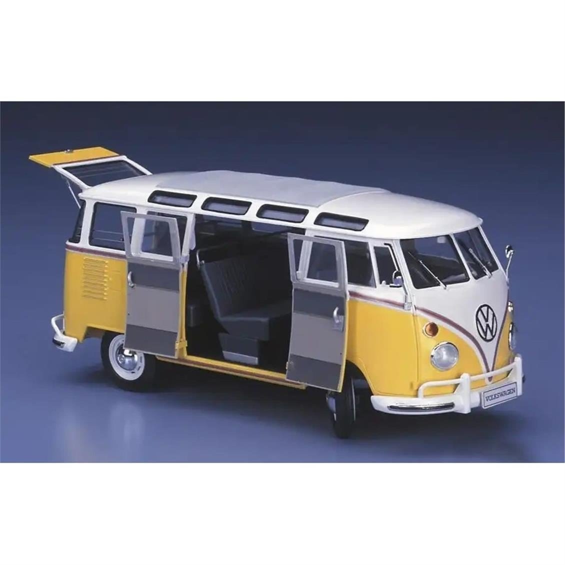 Hasegawa CH48 51048 1/24 Ölçek, Volkswagen Type2 Micro Bus (1963) (Komple İç Detaylı), Otomobil Plastik Model Kiti