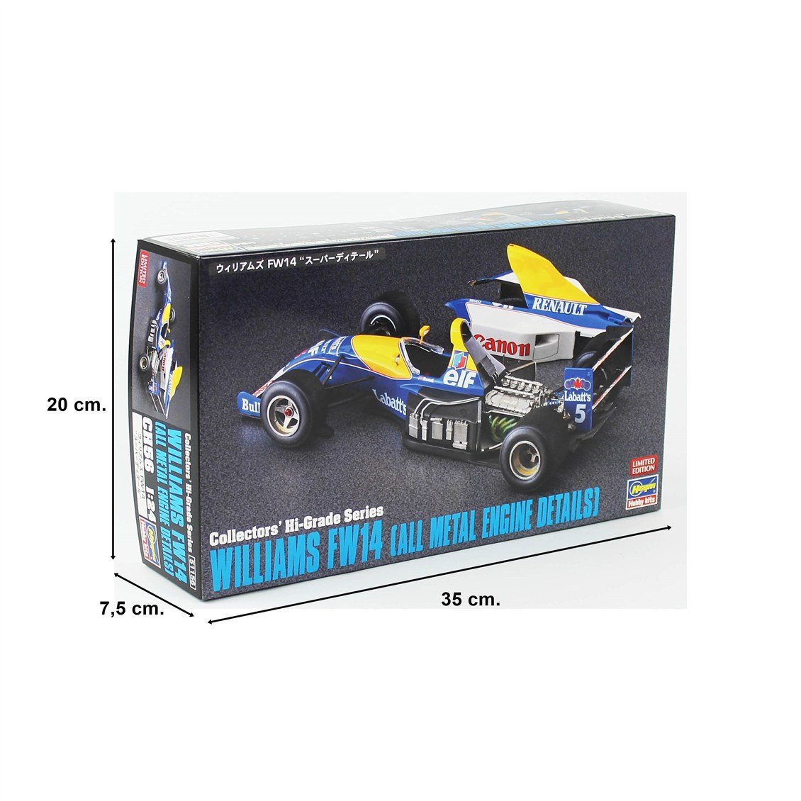 Hasegawa CH56 51156 1/24 Ölçek, Williams FW14 (Metal Motor Detaylı), Formüla Aracı Plastik Model Kiti