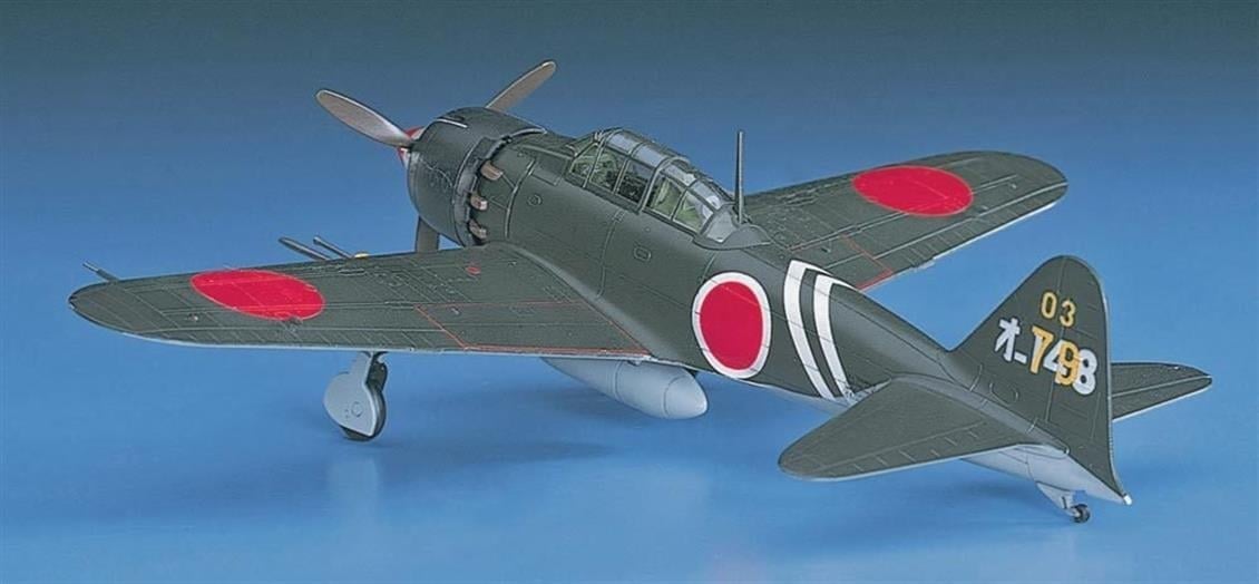 Hasegawa D23 453 1/72 Ölçek, Mitsubishi A6M5C Zero Fighter (Zeke) Type 52 hei, Savaş Uçağı Plastik Model Kiti