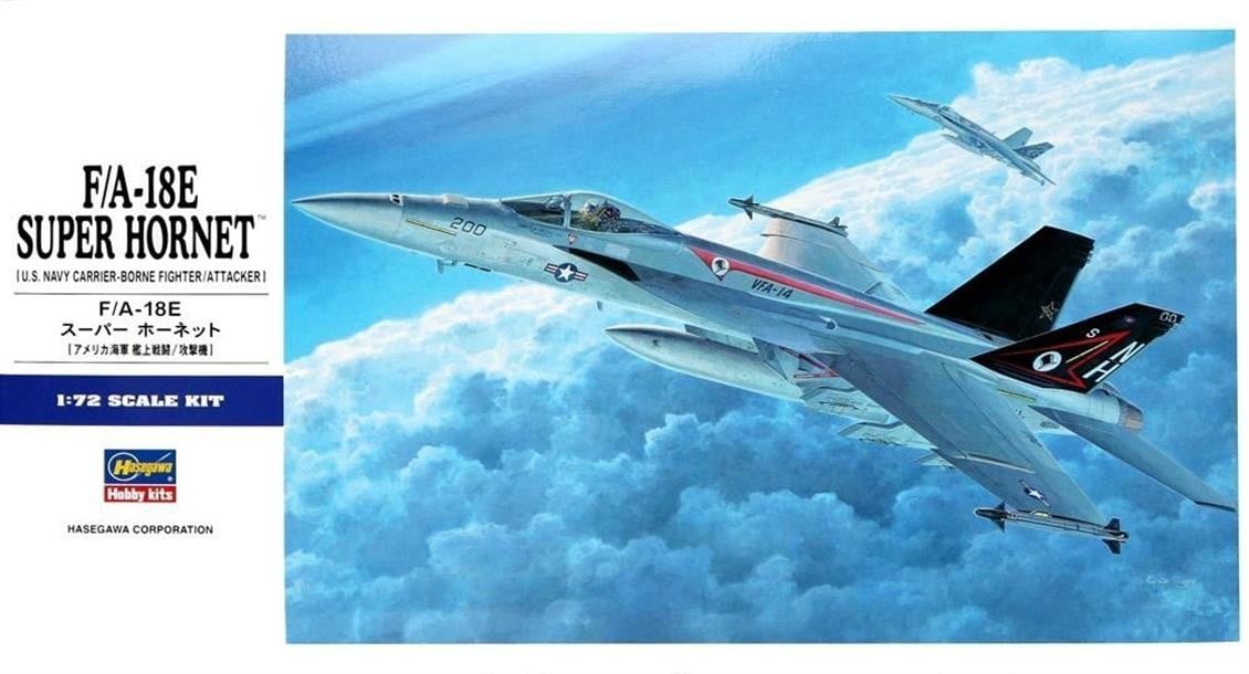 Hasegawa E19 549 1/72 Ölçek, F/A-18E Super Hornet, Savaş Uçağı Plastik Model Kiti