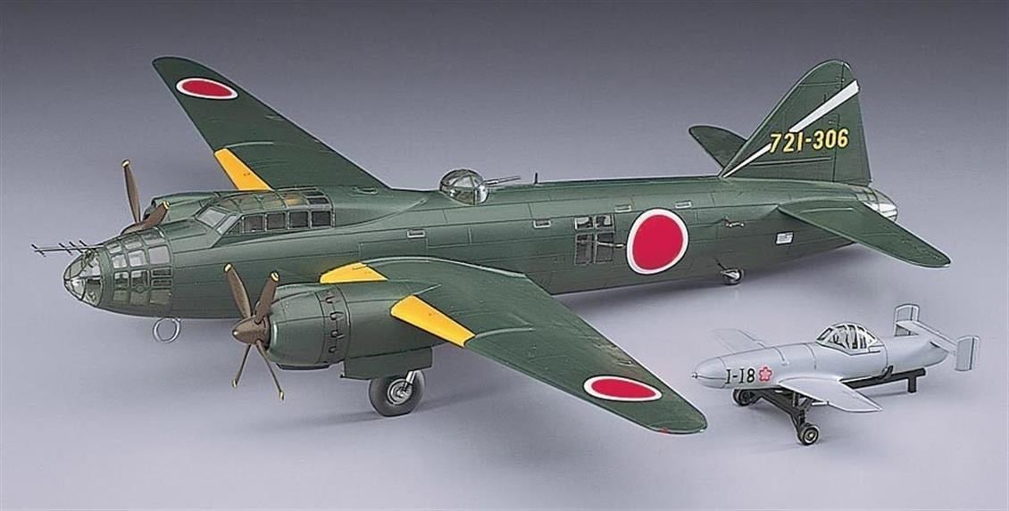 Hasegawa E20 550 1/72 Ölçek, Mitsubishi G4M2E Type 1, Savaş Uçağı Plastik Model Kiti