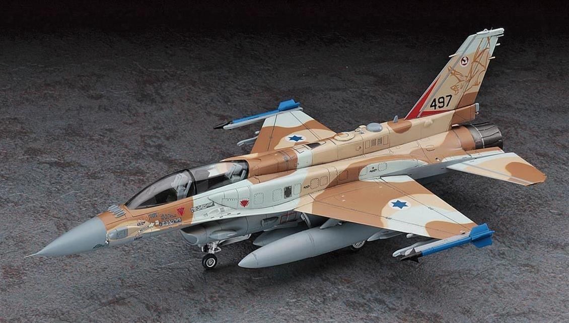 Hasegawa E34 1564 1/72 Ölçek, F-16I Fighting Falcon (Israeli Air Force), Savaş Uçağı Plastik Model Kiti