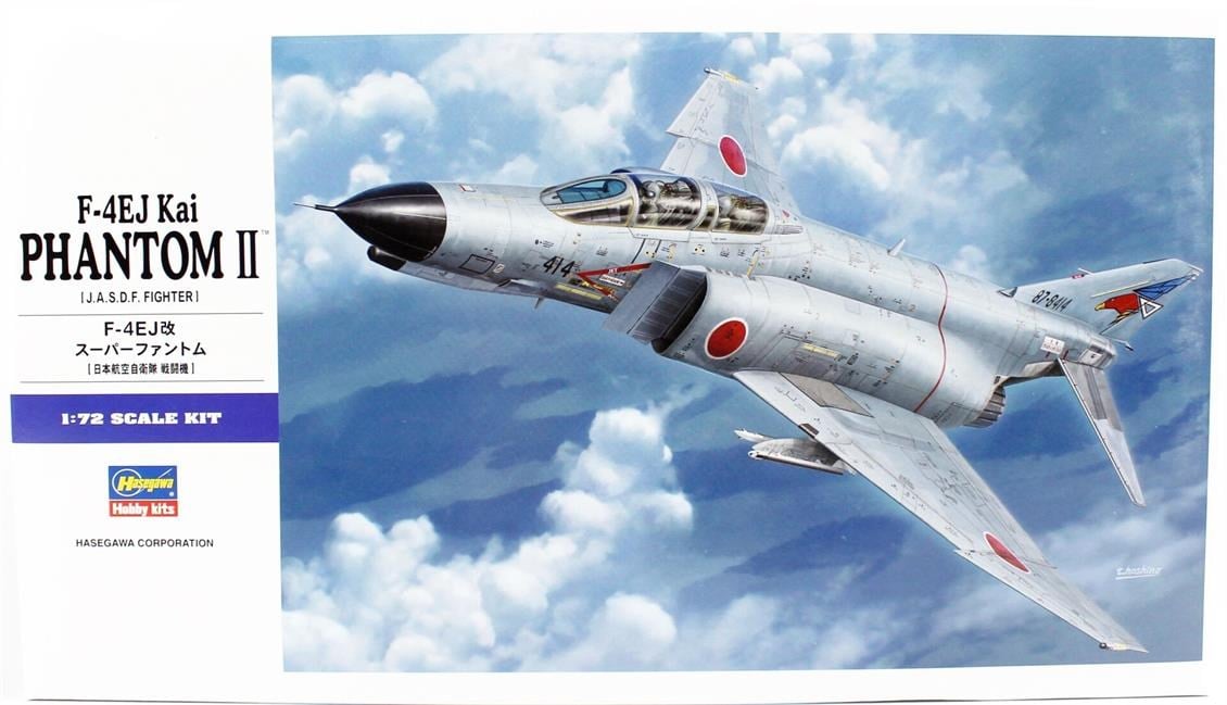 Hasegawa E37 1567 1/72 Ölçek, F-4EJ KAI Phantom II, Savaş Uçağı Plastik Model Kiti