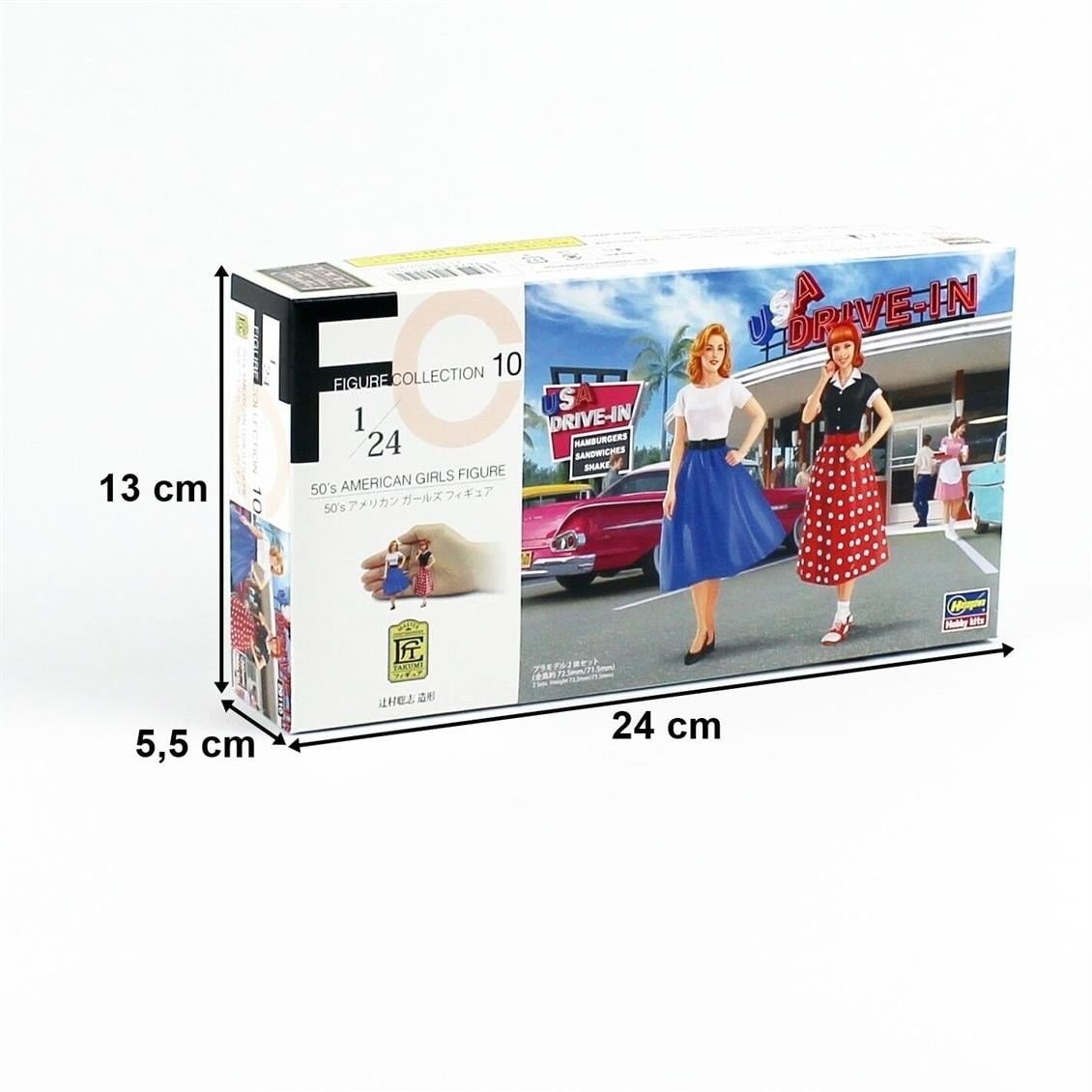Hasegawa FC10 29110 1/24 Ölçek, 50 li Yılların Amerikan Kızları, Plastik Model Kiti