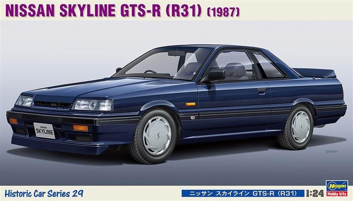 Hasegawa HC29 21129 1/24 Ölçek, Nissan Skyline GTS-R 1987 (R31), Otomobil Plastik Model Kiti