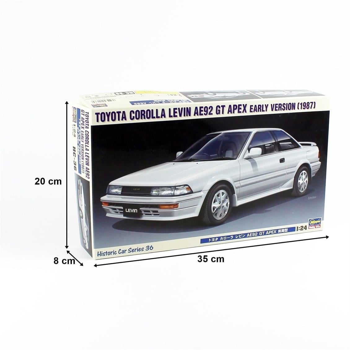 Hasegawa HC36 21136 1/24 Ölçek, Toyota Corolla Nevin AE92 Apex 1987, Otomobil Plastik Model Kiti