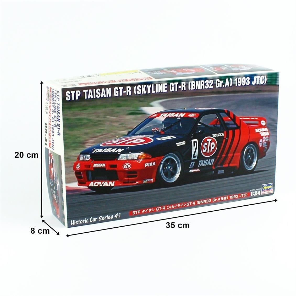 Hasegawa HC41 21141 1/24 Ölçek, STP Taisan GT-R (Skyline GT-R [BNR32 Gr.A] 1993 JTC), Yarış Aracı Plastik Model Kiti