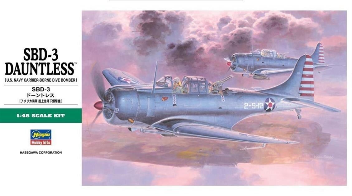 Hasegawa JT19 9119 1/48 Ölçek, SBD-3 Dauntless, Savaş Uçağı Plastik Model Kiti