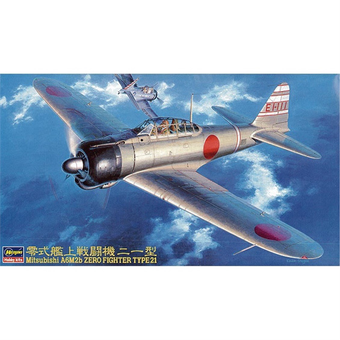 Hasegawa JT43 09143 1/48 Ölçek, Mitsubishi A6M2b Zero Fighter Type21 Savaş Uçağı, Plastik Model Kiti