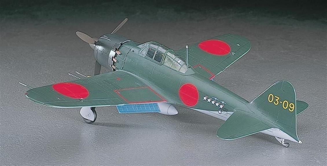 Hasegawa JT72 9072 1/48 Ölçek, Mitsubishi A6M5c Zero Fighter Type 52 Hei, Savaş Uçağı Plastik Model Kiti