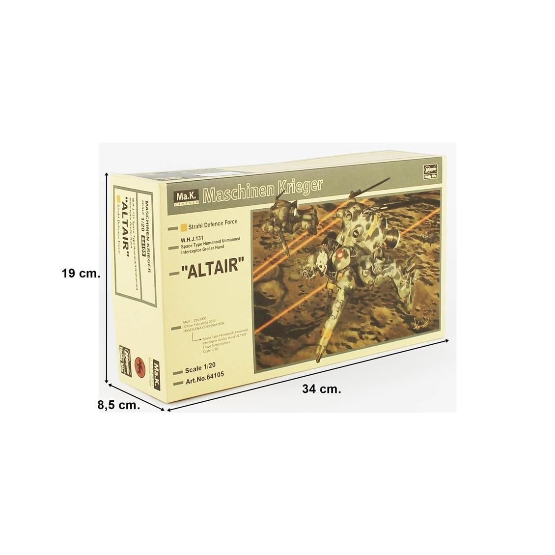 Hasegawa MK07 64105 1/20 Ölçek, Altair W.H.J.131, Maschinen Krieger Serisi, Bilim Kurgu Plastik Model Kiti