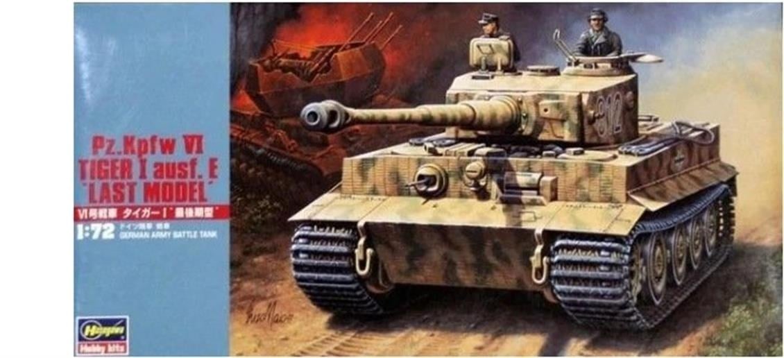 Hasegawa MT39 31139 1/72 Ölçek, Pz.Kpfw VI Tiger I Ausf. E (Last Model) Tank Plastik Model Kiti