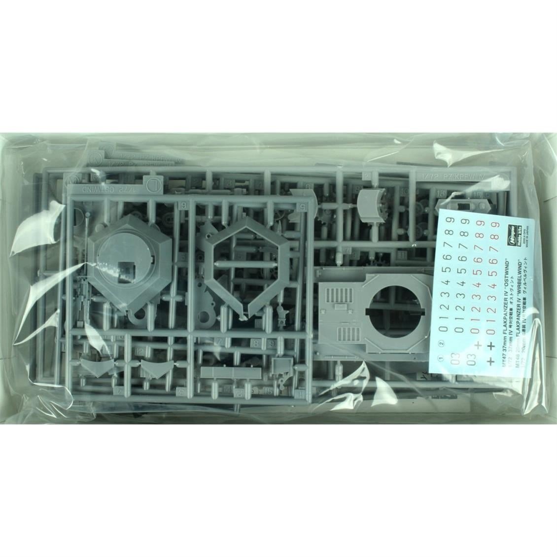 Hasegawa MT47 31147 1/72 Ölçek, 37mm Flakpanzer IV, Savaş Uçaksavar Plastik Model Kiti