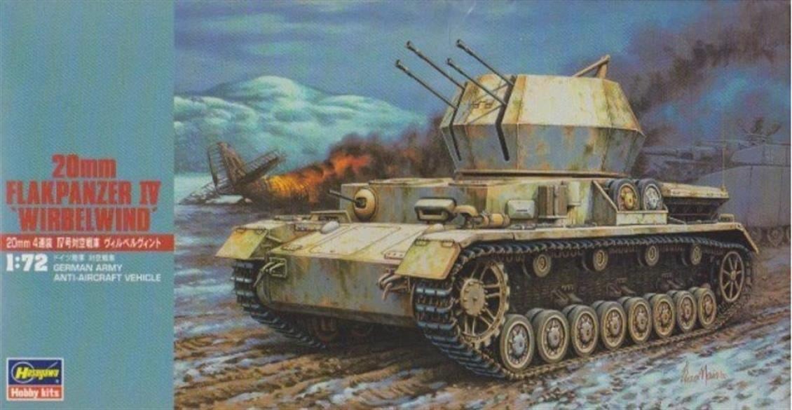 Hasegawa MT48 31148 1/72 Ölçek, 20mm Flakpanzer IV (Wirbelwind), Savaş Uçaksavar Plastik Model Kiti