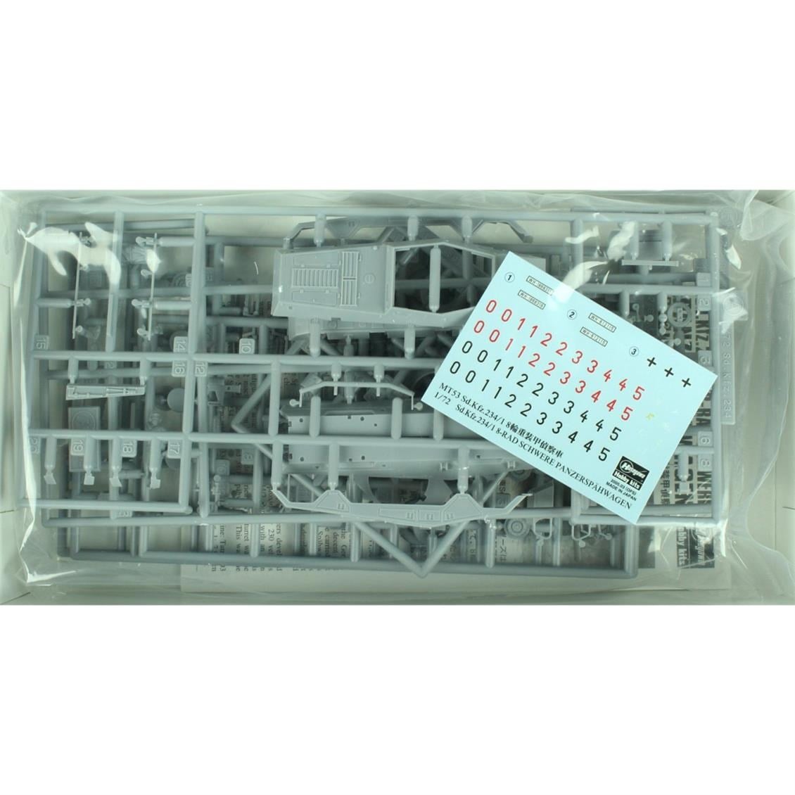 Hasegawa MT53 31153 1/72 Ölçek, Sd.Kfz.234/1 Zırhlı Devriye Aracı Plastik Model Kiti