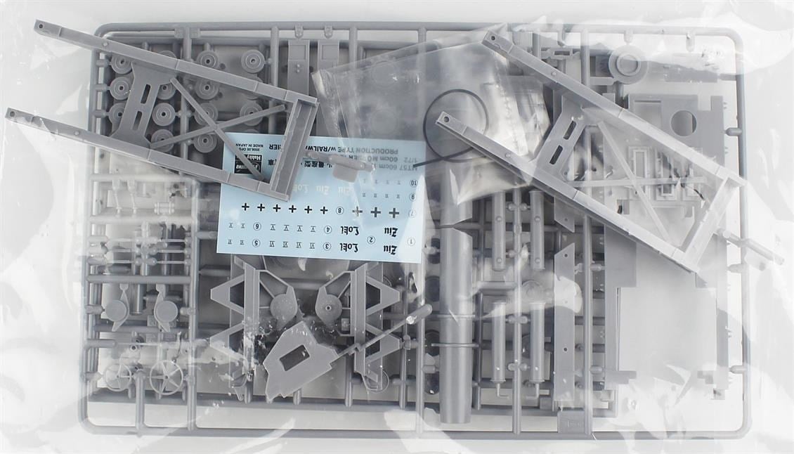 Hasegawa MT57 31157 1/72 Ölçek, 60cm Mörser Karl 040 Production Type Demiryolu Zırhlısı Plastik Model Kiti