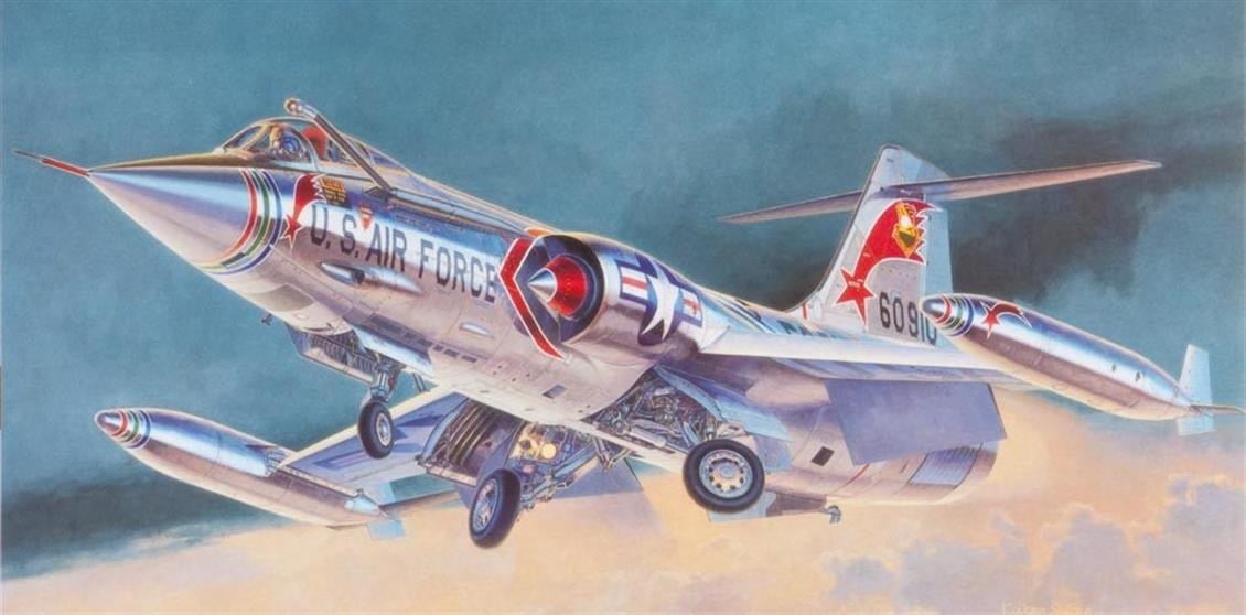 Hasegawa PT19 7219 1/48 Ölçek, F-104C Starfighter U.S. Air Force, Savaş Uçağı Plastik Model Kiti