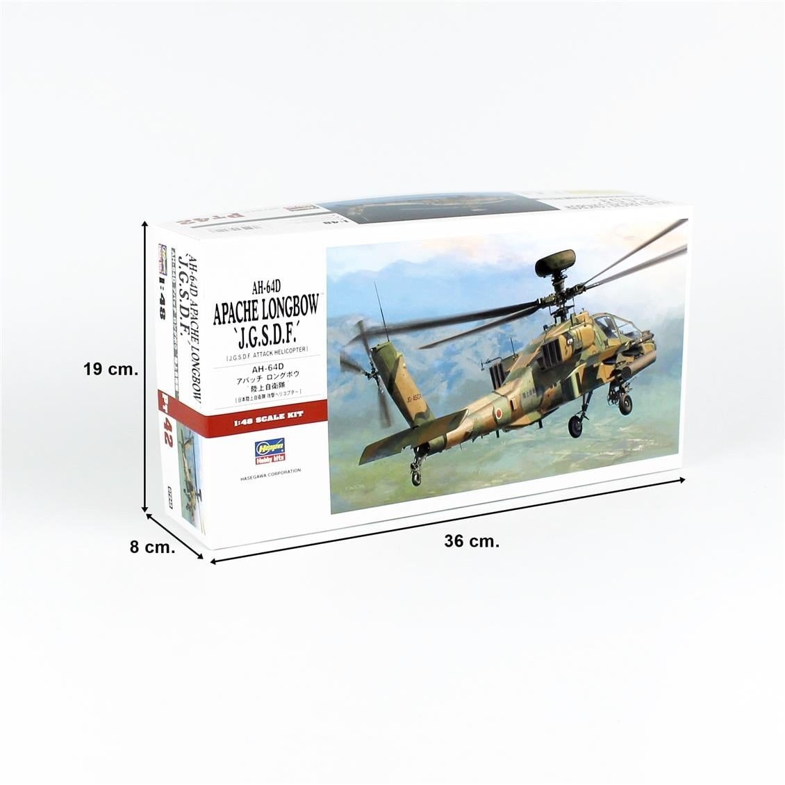 Hasegawa PT42 7242 1/48 Ölçek, AH-64D Apache Longbow (JGSDF), Askeri Helikopter Plastik Model Kiti