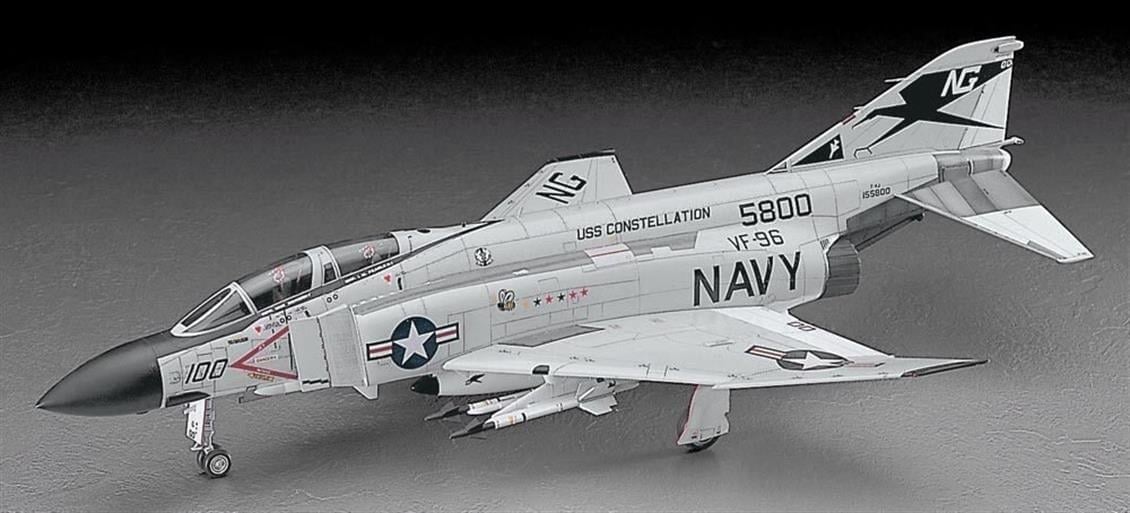 Hasegawa PT6 7206 1/48 Ölçek, F-4J Phantom II (with One Piece Canopy), Savaş Uçağı Plastik Model Kiti