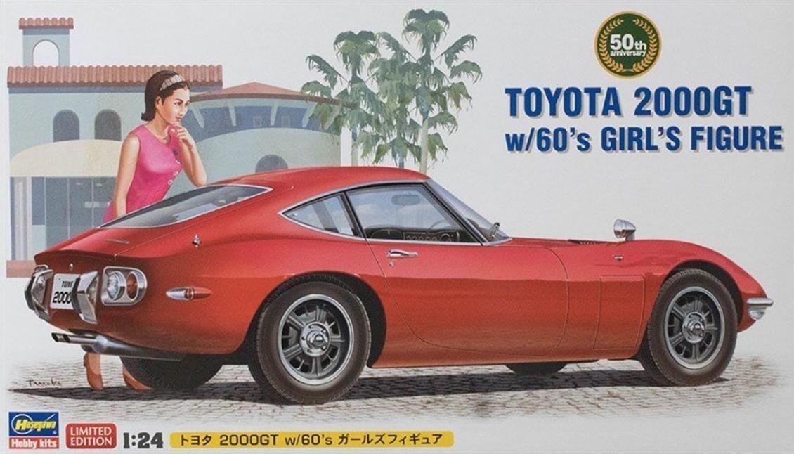 Hasegawa SP366 52166 1/24 Ölçek, Toyota 2000GT, Manken Figürlü Otomobil Plastik Model Kiti