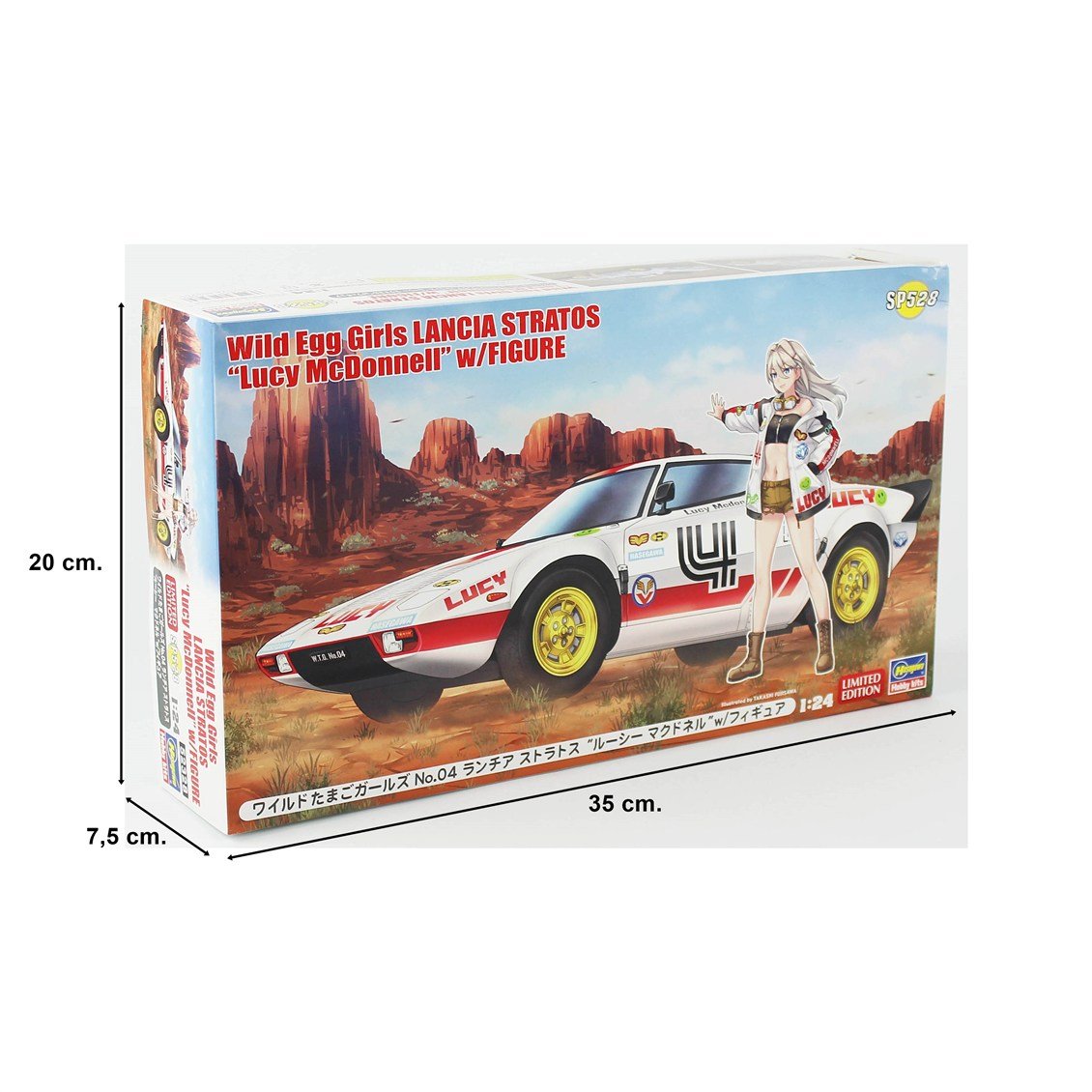 Hasegawa SP528 52328 1/24 Ölçek, Lancia Stratos (Lucy McDonnell) ve Egg Girl Figürü, Yarış Aracı Plastik Model Kiti