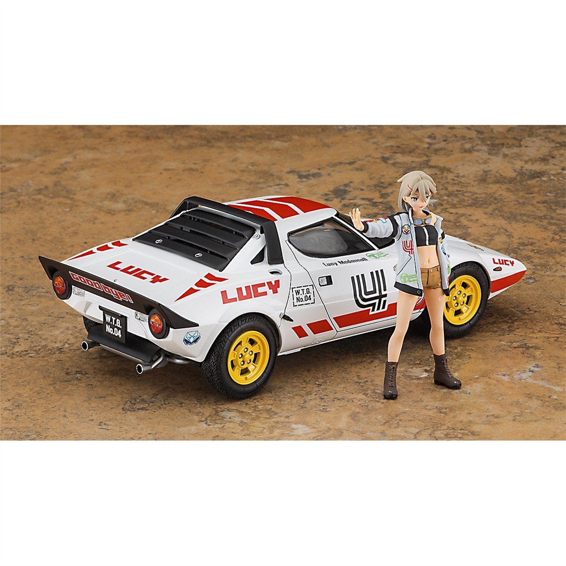 Hasegawa SP528 52328 1/24 Ölçek, Lancia Stratos (Lucy McDonnell) ve Egg Girl Figürü, Yarış Aracı Plastik Model Kiti