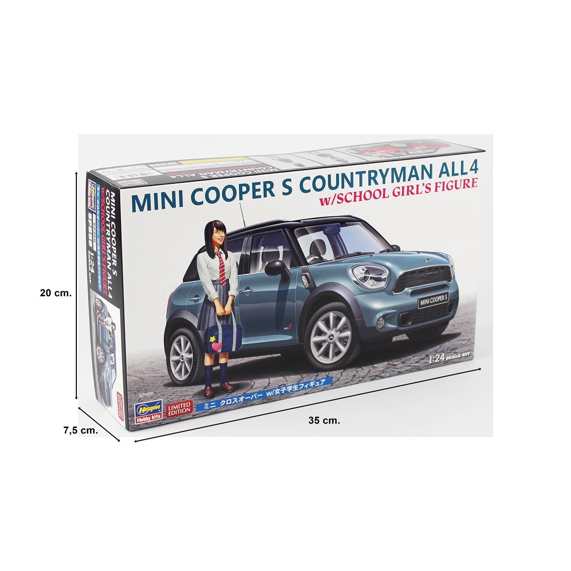 Hasegawa SP559 52359 1/24 Ölçek, Mini Cooper S Countryman 4WD ve Kız Öğrenci Figürü, Otomobil Plastik Model Kiti