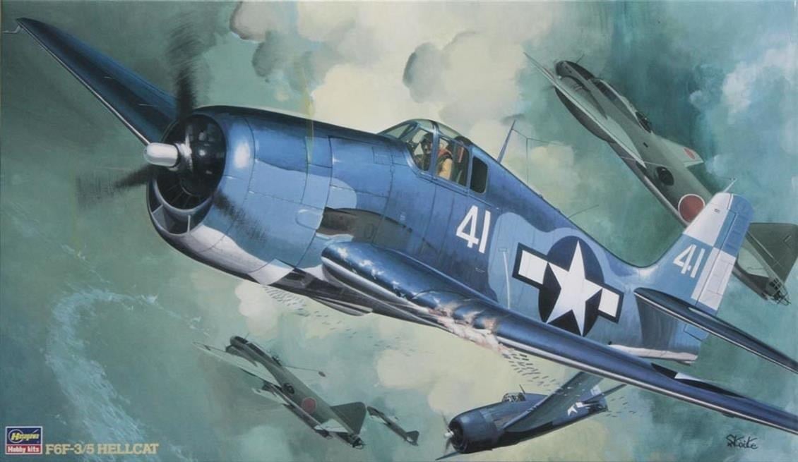 Hasegawa ST7 8057 1/32 Ölçek, F6F-3/5 Hellcat, Savaş Uçağı Plastik Model Kiti