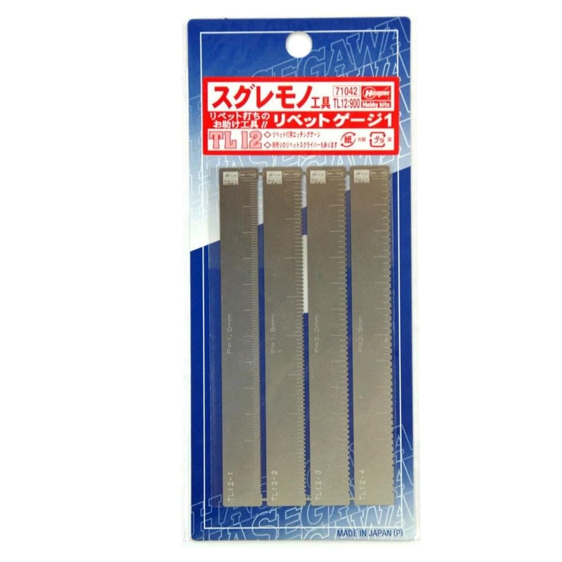 Hasegawa TL12 71042 Perçin Şablonu - Düz Hatlar İçin