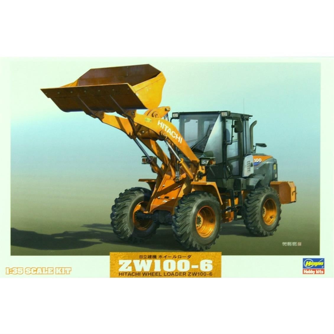 Hasegawa WM04 66004 1/35 Ölçek, Hitachi ZW100-6 Tekerlekli Loader Plastik Model Kiti