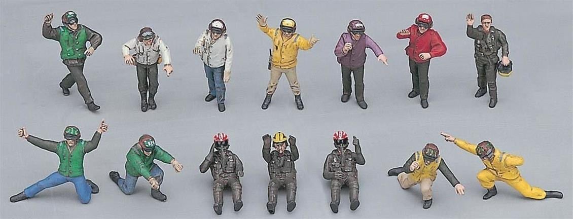 Hasegawa X48-6 36006 1/48 Ölçek, ABD Donanma Pilotu / Güverte Ekibi-A Figürleri, Plastik Model Kiti